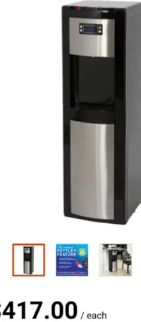 Water cooler stainless steel self-cleaning