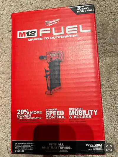 Brand new Milwaukee m12 fuel right angle die grinder , View more