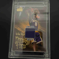 Kobe Bryant basketball card with game used piece of jersey 