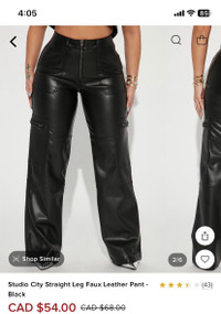 Fashion Nova leather pants new