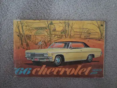 Collector car owners manuals- $25 each 1966 Chev full size 1977 Chev truck 1972 Mustang 1974 Nova 19...