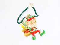 1990 Enesco BUNKIE Wee Tree Trimmers Christmas Ornament