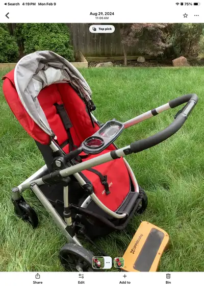 UPPAbaby VISTA Stroller with Piggyback Ride-Along Board, View more