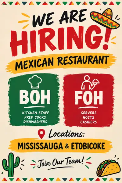 Professional job opportunities are available for Back of House and Front of House staff. The positio...