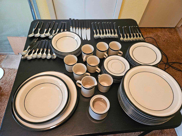 1970's Retro Table ware and Flat ware set. in Arts & Collectibles in Vernon
