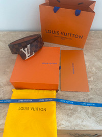Louis Vuitton Men's Belt - Brown Checkered (BRAND NEW)