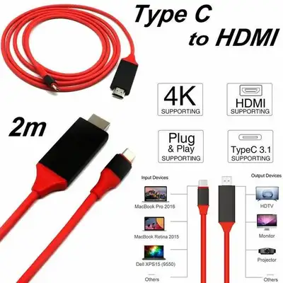 USB 3.1 Type C to HDMI HDTV Adpater Cable 2M 4K, View more