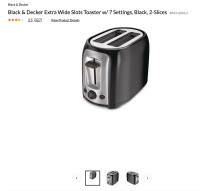 Black & Decker Kitchen Tools® Extra Wide Slots Toaster w/ 7 sets