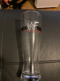 WWF, WWE New York pint glass 
