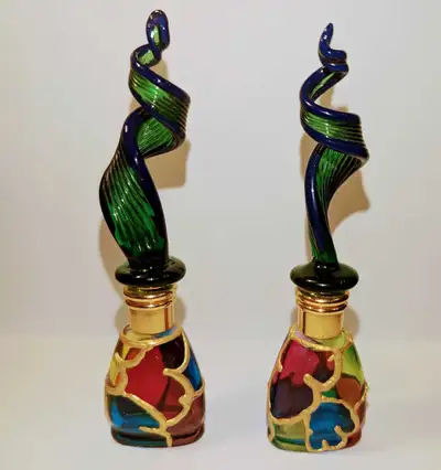 Murano Curly Top Venetian Perfume Bottles, View more