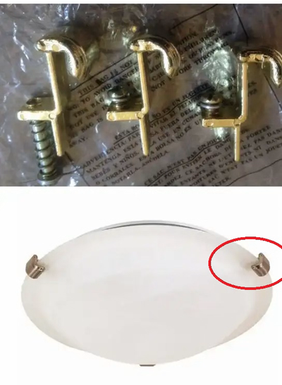 Gold 3X set Ceiling Light Tri-Clip Flush Mount replacement Parts, View more