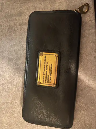 Black and Gold Marc by Marc Jacobs Wallet zip around, like new!