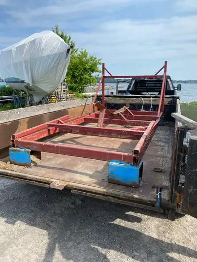 This sturdy, pre-owned steel boat cradle is ready to provide reliable support for your watercraft wh...