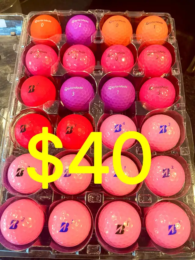 Red colored used golf balls in Golf in Saskatoon - Image 7