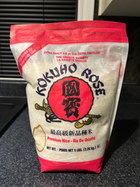 Kokuho rose premium rice (5 lbs/2.26 kg each)