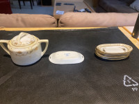 1910s Nippon sugar bowl & tea bowls