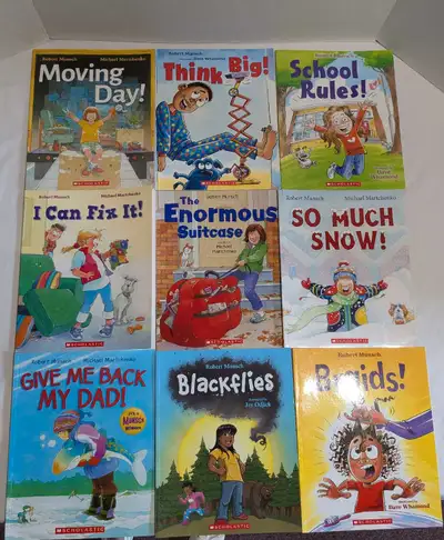 9 Large Robert Munsch Books Illustrated Scholastic, View more