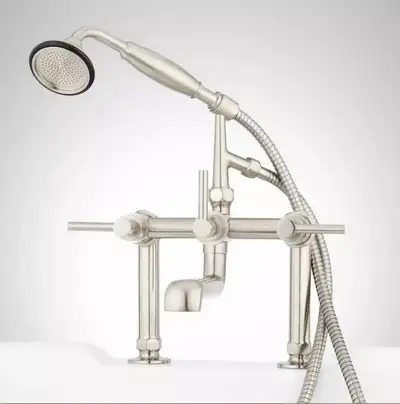 Gervaise Deck-Mount Tub Faucet and Hand Shower - Lever Handles -, View more