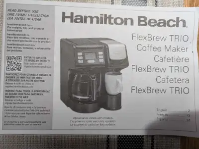 Hamilton Beach FlexBrew Trio K-cups Single Cups 12 Cup Pot Used 8 Months Reason For Selling Got One...