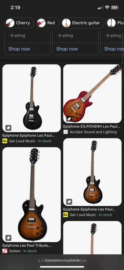 looking to buy  Epiphone Les Paul tribute , Voir plus
