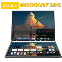 2024 New Mini Dual Screen Laptop 13.5+13.5-inch N100 Dual Touch