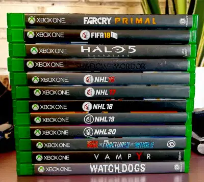 Jeux de Xbox One en très bonne condition et à prix variés, les prix sont non-négociables et je ne fa...