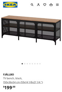 Like new IKEA Fjallbo tv bench 