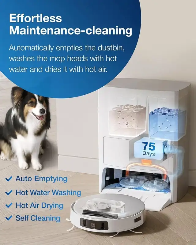 ECOVACS DEEBOT T10 Omni Robot Vacuum and Mop, Hot Water Mop in Vacuums in Kitchener / Waterloo - Image 5