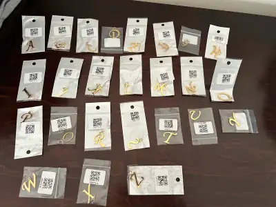 Gold plated new initial necklaces, View more