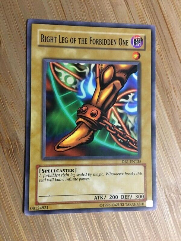 Yu-Gi-Oh Right Leg of the Forbidden One Exodia in Arts & Collectibles in Belleville