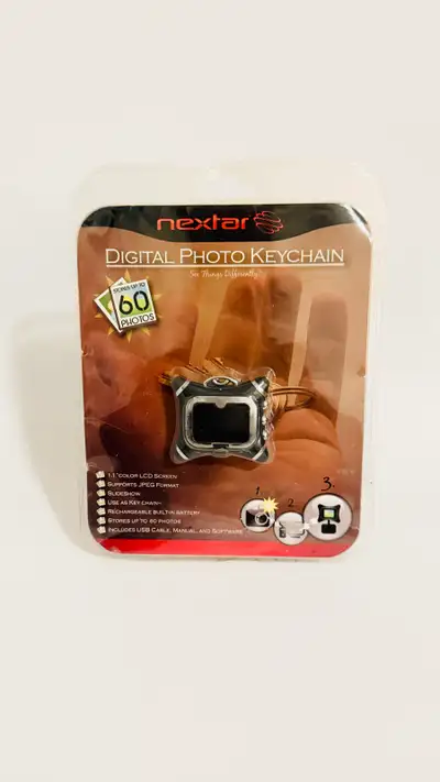 Nextar Digital Photo Keychain NIB - 1.1" LCD - Stores 60 Photos , View more