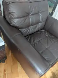 Real leather chair some wear but still real comfortable