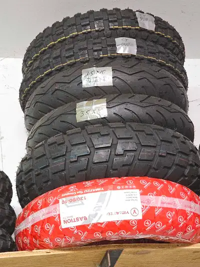 I have some ct70 tires for sale 4x10 new duros $60 each. 4x10 new street tires $60 each. 130/90 x10...