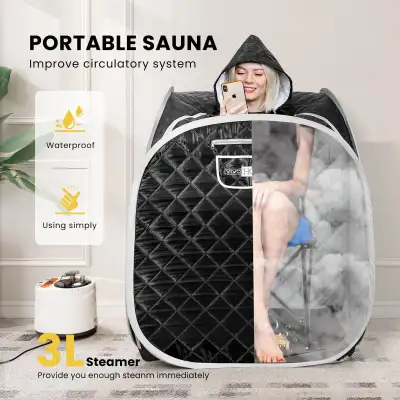 VIVOHOME Upgraded Portable Personal Steam Sauna Spa with 3L 1000