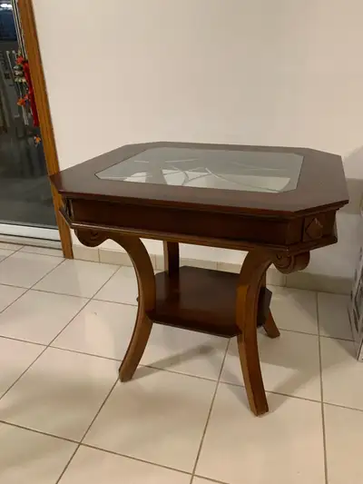 Glass Top End Table, View more