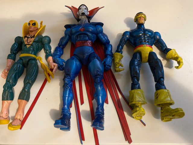 Marvel legends mr sinister,iron fist and cyclops in Toys & Games in Lethbridge