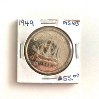 1949 Newfoundland Commemorative Silver Dollar MS-63