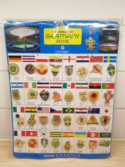 Fifa World Cup Germany 2006 Team Lapel Pin Set 33 Football Soccer Pins , Team Pin Badges Unused