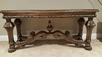 Leather Top Console table, View more