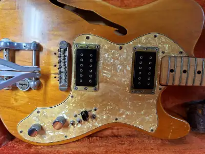 1972 Telecaster Thinline guitar w/ Bigsby Palm Pedals Serial # 356xxx The finish on the guitar and n...
