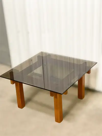 Modernist • Danish •  Teak • Smoked Glass • Sofa Table , View more