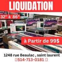 LIQUIDATION DE TELEVISION - 24” 32” 40” 43” 50” 55” 58” 65” 70”