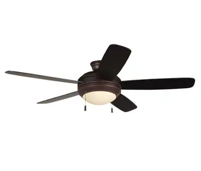 CONVERTIBLE CEILING FAN: Includes low profile mount for adaptability. WITH LIGHT: 14watt Downlight D...
