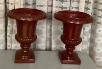 FOR SALE - Dark Red Indoor Urns. -  New price