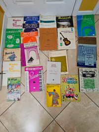 Collectibles: Music books- piano, vocal, trumpet, guitar.