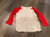 Joe Fresh red/tan long-sleeve shirt - size 3T