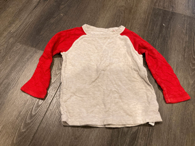 Joe Fresh red/tan long-sleeve shirt - size 3T in Clothing - 3T in Kitchener / Waterloo