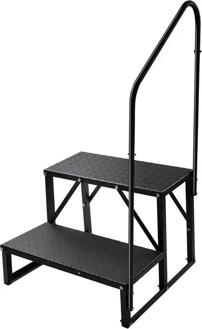 KAXIWEI RV Steps with Handrail, 2 Steps, Large, View more