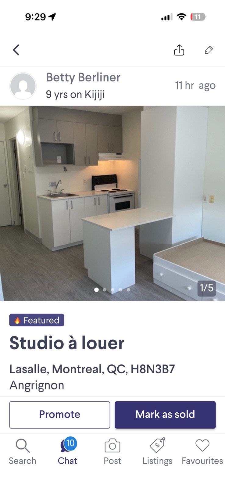 studio  à louer avec tout inclus et le premier moins gratuit — photo 1