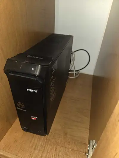 Old PC with Desk/Monitor, View more